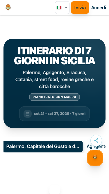 Itinerario di Mappu su mobile